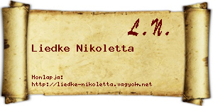 Liedke Nikoletta névjegykártya